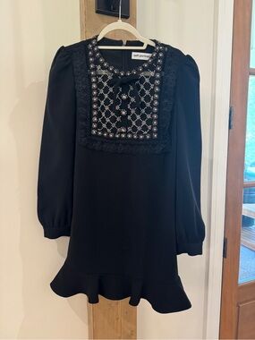 Self Portrait black crepe dress. Size 8. Worn 2 times